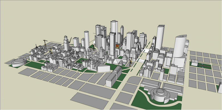 都市现代化建筑设计su模型-图二
