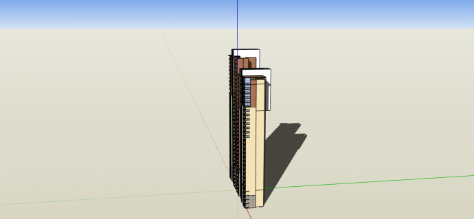 现代高层小洋房居住小区建筑su模型_图1