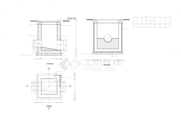 最新图集小方形600 X 600混凝土户线检查井CAD图纸-图一