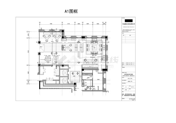 某市区假日酒店公共区结构设计图-图一