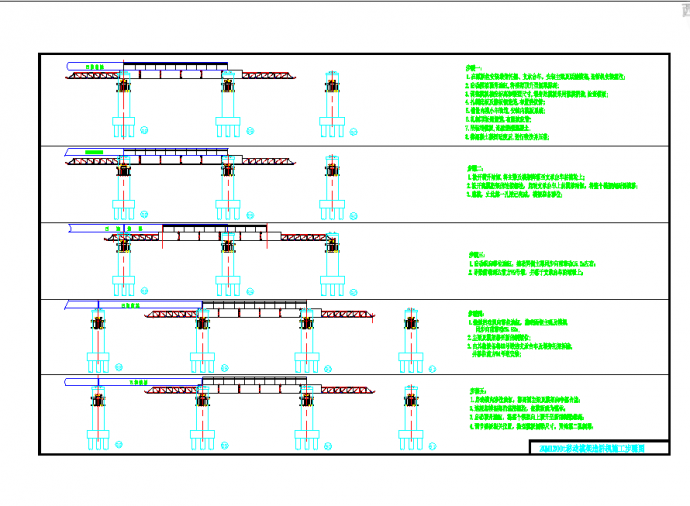ZQM某型号移动模架造桥机施工步骤详细规划图_图1