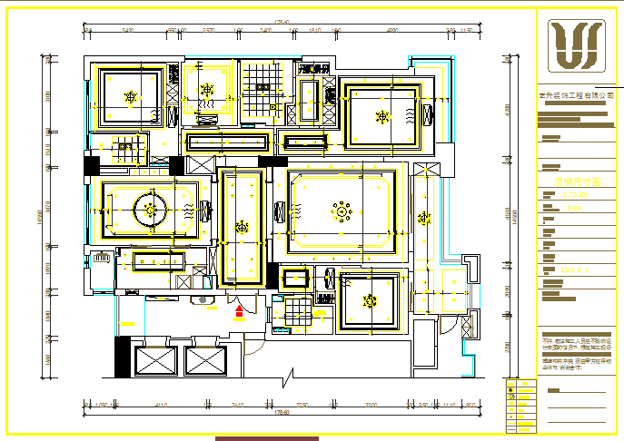 某地美式三室两厅住宅设计图_图1