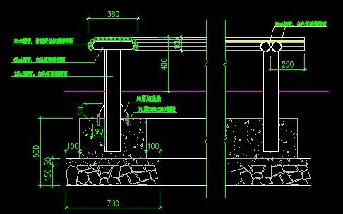 某地膜结构亭施工CAD详图-图二