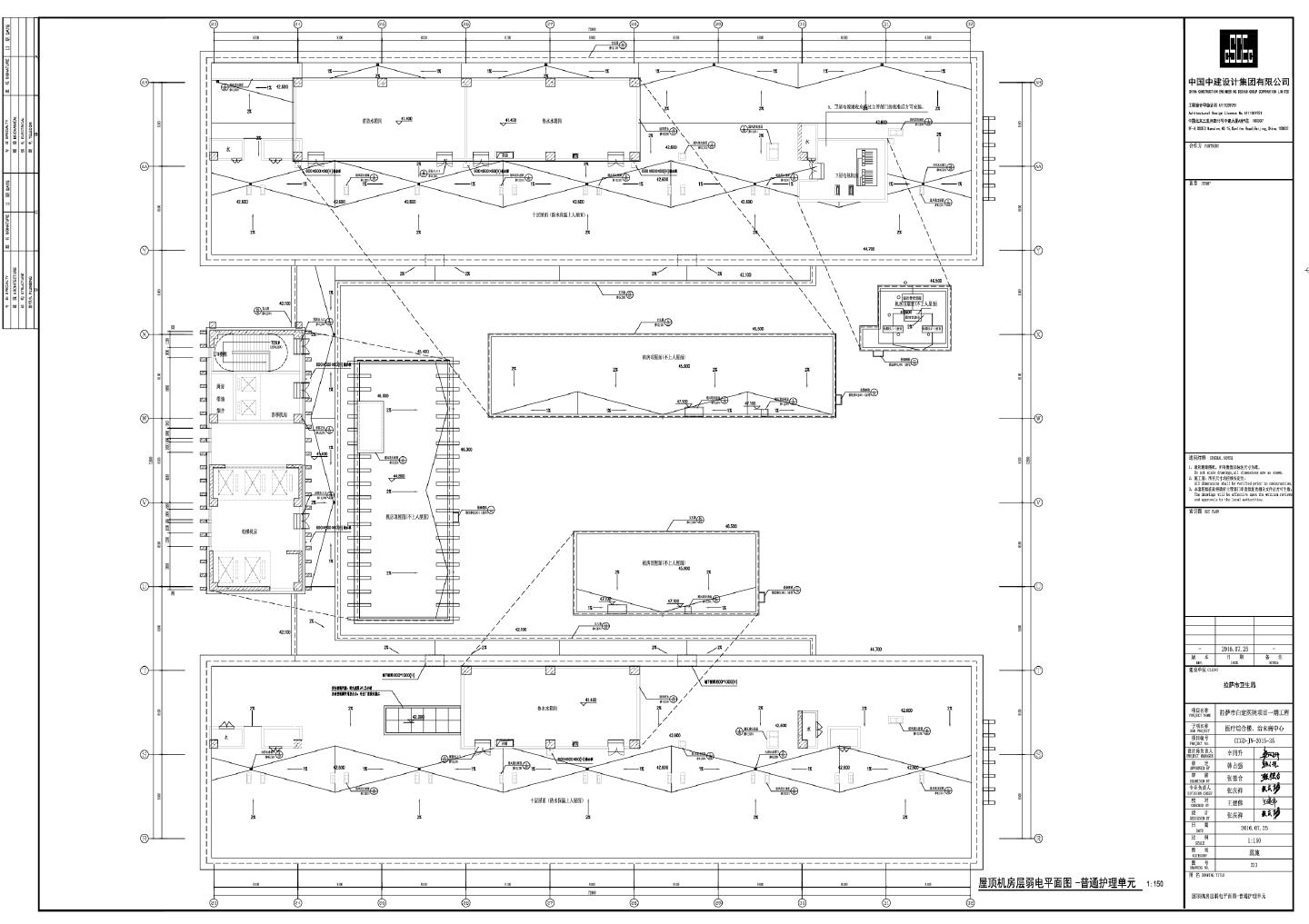 拉萨市白定医院项目一期工程-11F住院部机房层弱电平面图安防CAD图.dwg