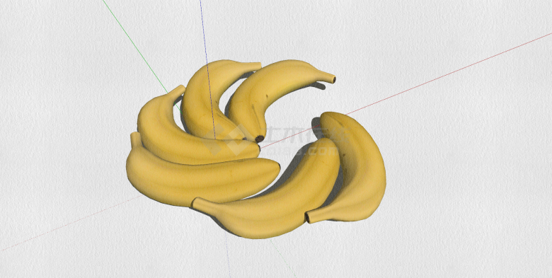 装饰品摆设香蕉组合su模型-图二