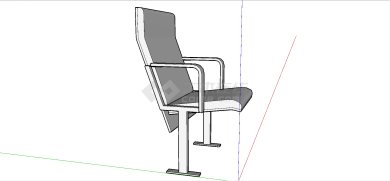 现代复合材质未上色电脑椅su模型-图二