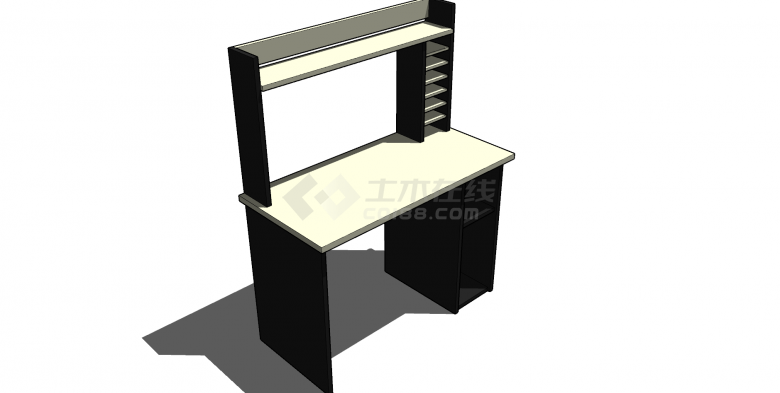 桌椅老su模型置物架桌子组合-图二