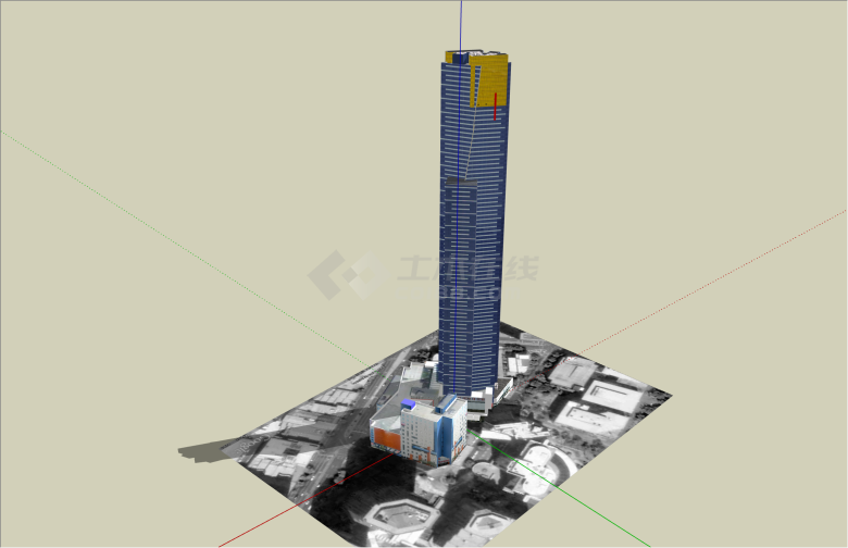 新颖现代风格摩天高层su模型-图二