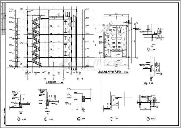 消防大队教学楼施工图-消防大队教学楼施工图-图二