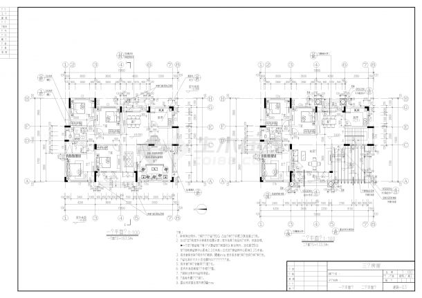 3层私人自建独栋别墅建筑设计施工图-图二