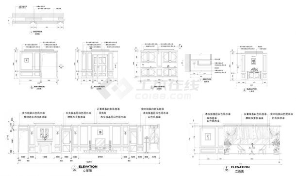 3居室新古典主义风格装饰设计CAD图-图二