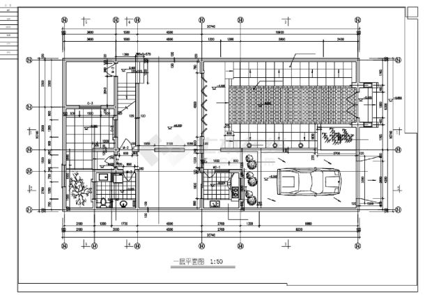 北方四合院建筑图2.zipCAD图-图一