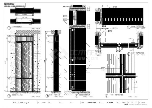 厦门院子售楼处-内装施工剖立面详图CAD图-图二