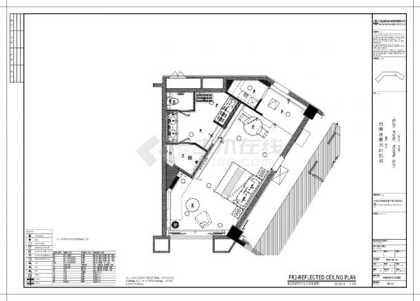 新中式合肥万达锦华酒店 FR2--家庭房灯光装饰设计CAD图-图二