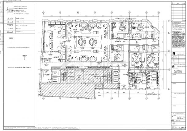 上海南京东路181号楼装修项目-新中式某逊酒店2F平面装饰设计CAD图-图一