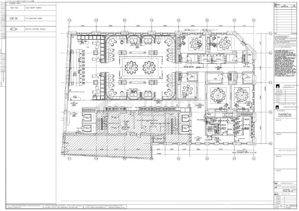 上海南京东路181号楼装修项目-新中式某逊酒店2F平面装饰设计CAD图-图二