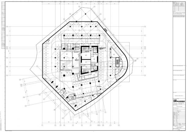 百度国际大厦东塔楼-地下室布线平面CAD图-图二