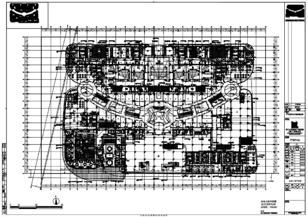 某城市世贸中心三层建筑平面图-图二