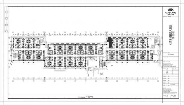 山西晋城晋邦大酒店客房楼-1F平面装饰设计CAD图-图一