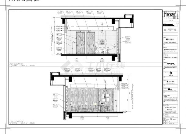 山东淄博喜来登酒店-ES-5A房型平立面装饰设计CAD图-图一