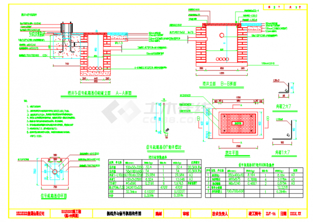 接线井与信号机箱构件图-图二