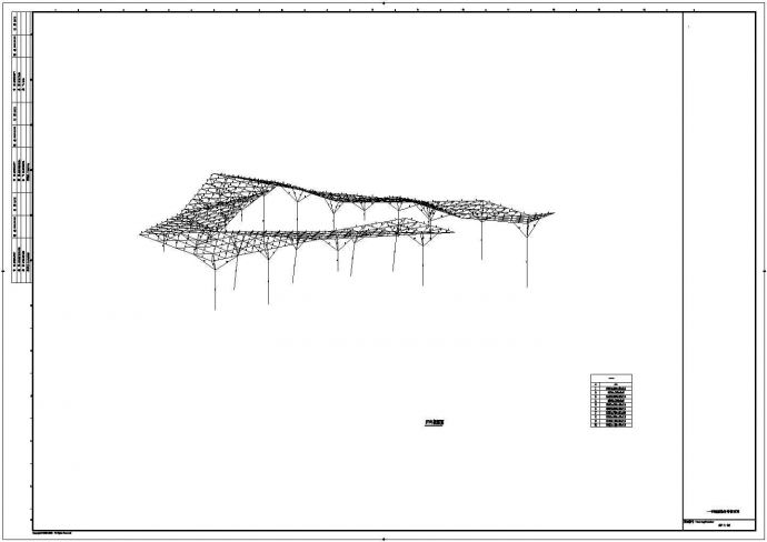 景区桁架钢屋盖施工图CAD_图1