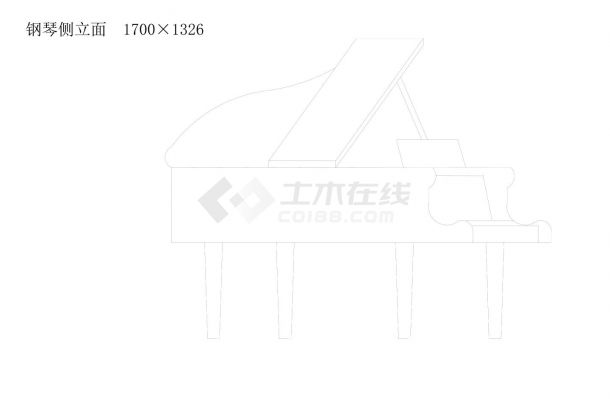 办公类（整理图库）＆（平面）(器材＆人物)钢琴立面28个CAD图-图一