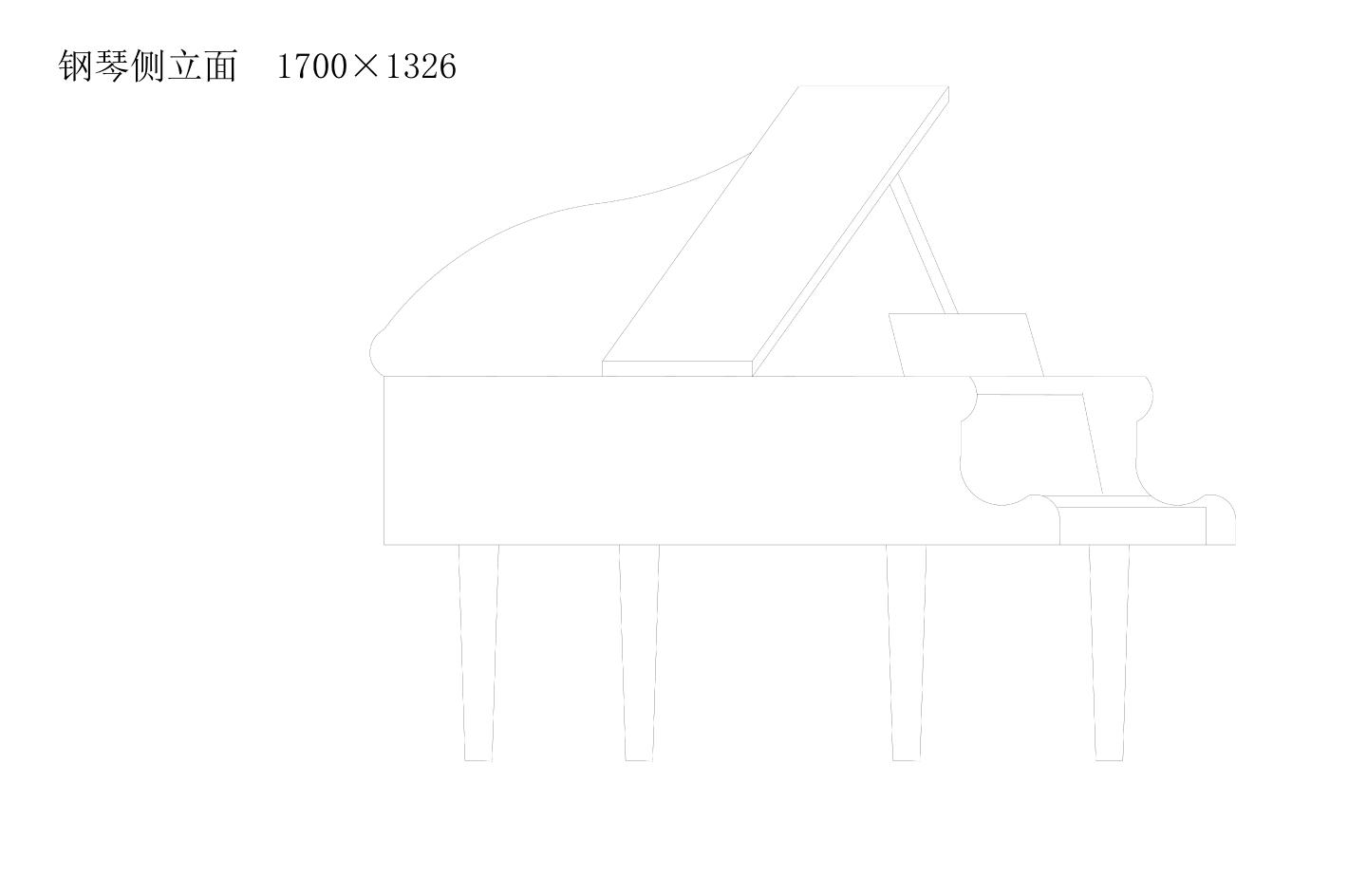 办公类（整理图库）＆（平面）(器材＆人物)钢琴立面28个CAD图