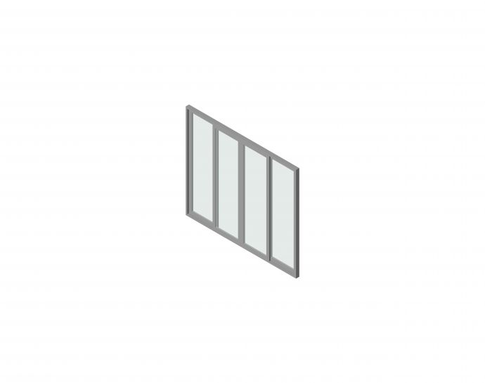 窗嵌板_70-90 系列四扇推拉铝窗_图1