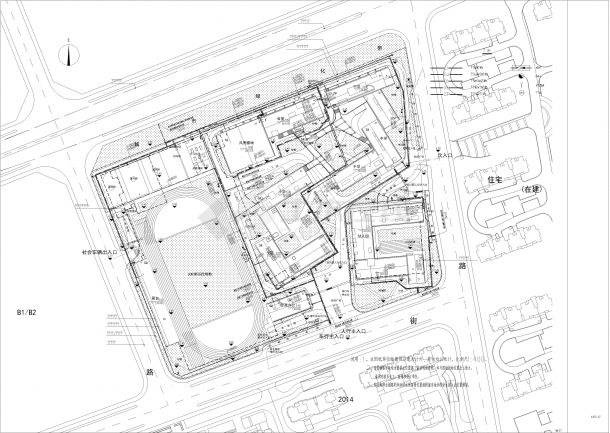 城南九年一贯制学校新建工程-给排水图纸-图二