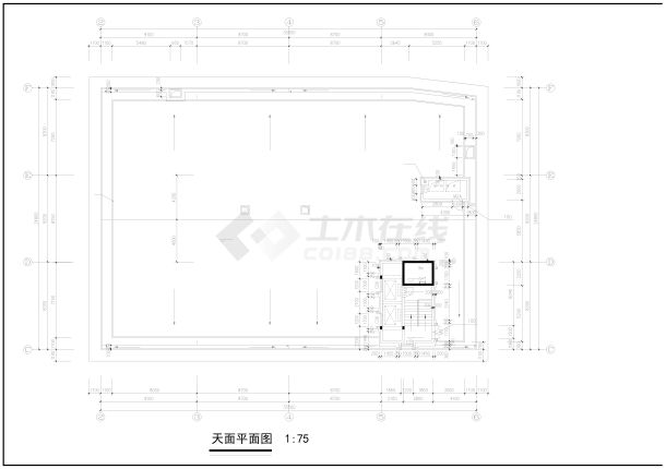 广州某酒店建筑平面图CAD-图二