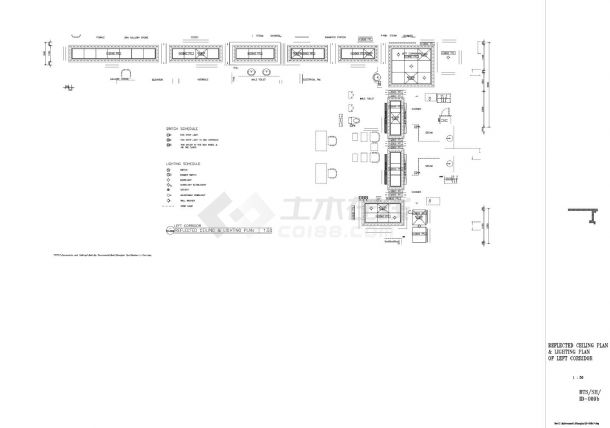 走廊建筑施工制图图例CAD图-图一