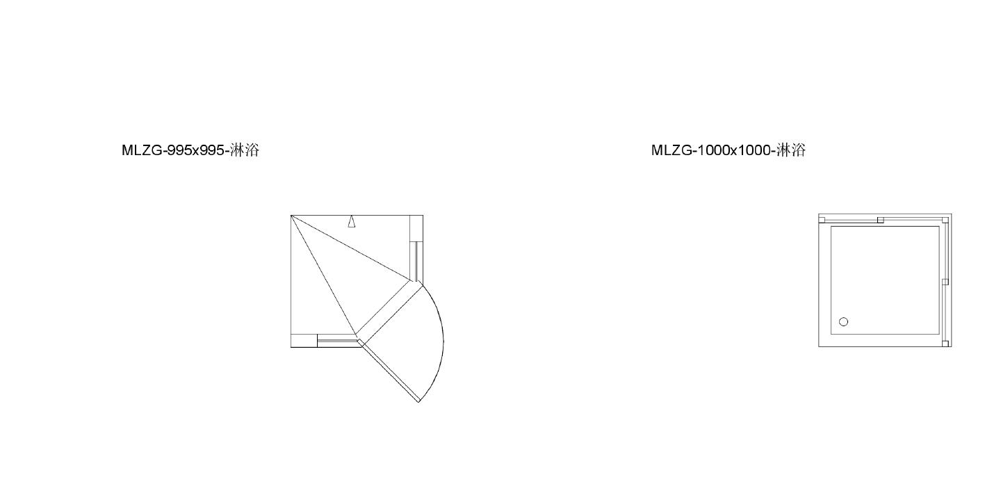某某建筑卫浴类-平面-淋浴（11个有遮罩）平面图CAD图
