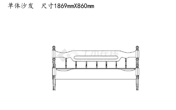沙发类（整理图库）＆（立面）单体沙发立面图25个(四）CAD图-图一
