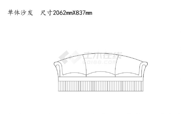 沙发类（整理图库）＆（立面）单体沙发立面图25个(四）CAD图-图二