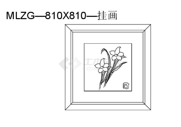 陈设类（整理图库）＆（立面）花朵植物内容挂画64个CAD图-图二