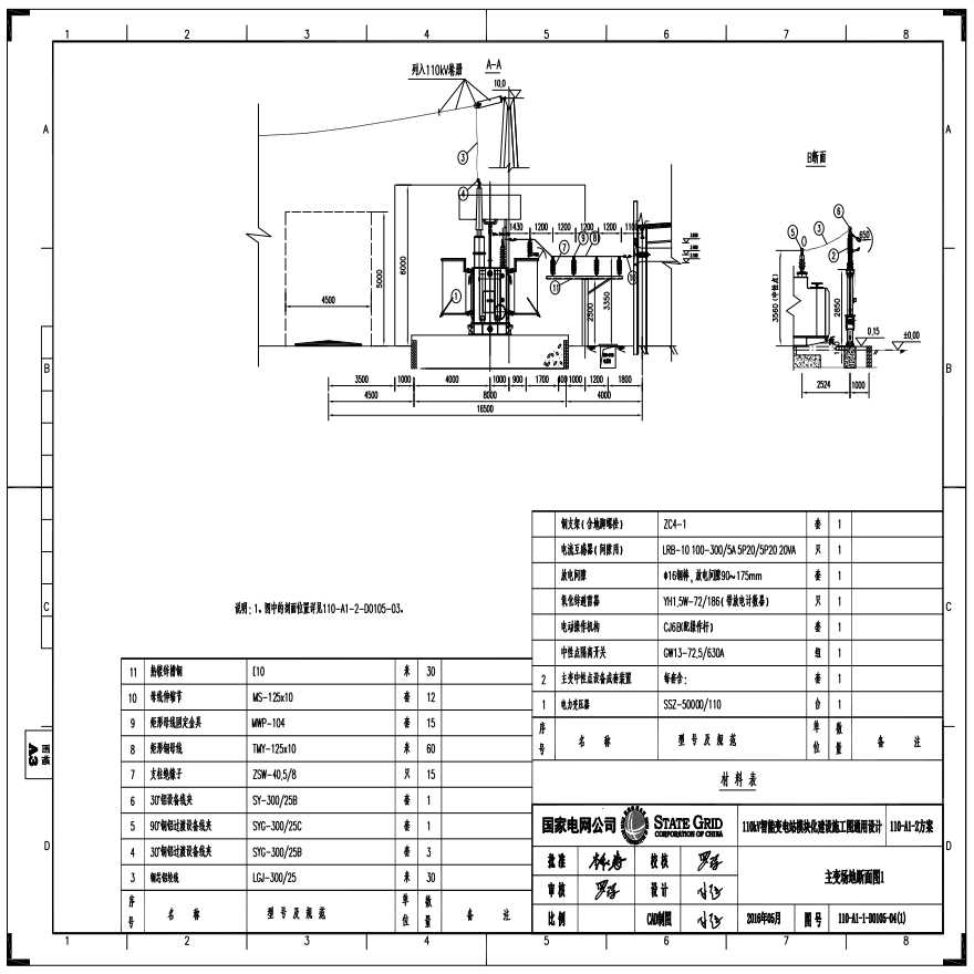 110-A1-2-D0105-04(1) 主变压器场地断面图1.pdf-图一