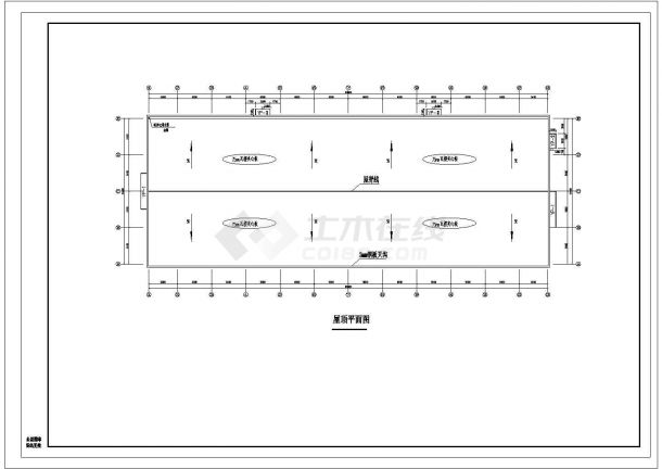 长69米 宽24米 2层3496.15平米门式刚架钢结构公司仓库建筑设计施工图纸-图二
