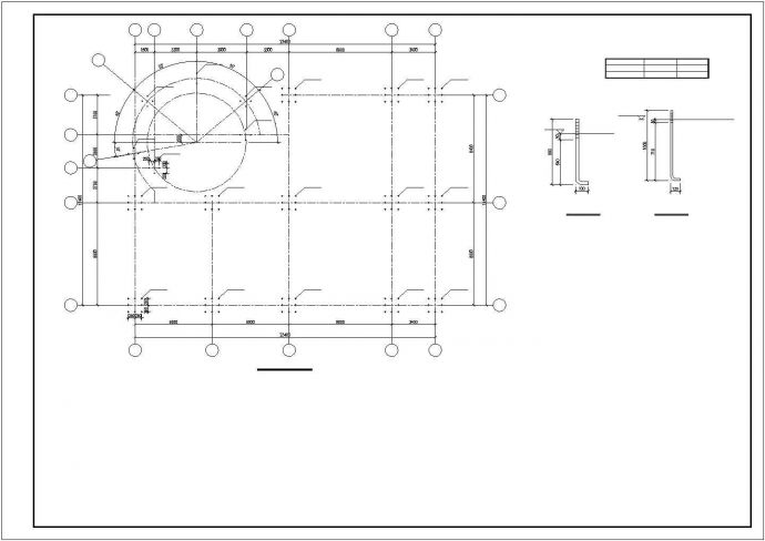 某小型办公楼钢框架结构施工设计CAD参考图_图1