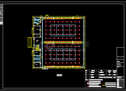 某地区东华大学体育中心电气设计CAD施工图纸-图二