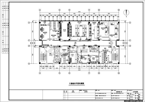 某检验中心给排水给排水设计施工图纸-图一