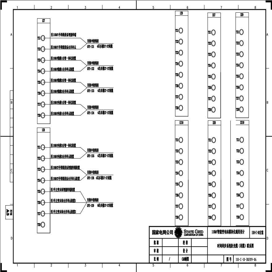 110-C-10-D0209-06 时间同步系统柜光缆（）联系图.pdf-图一