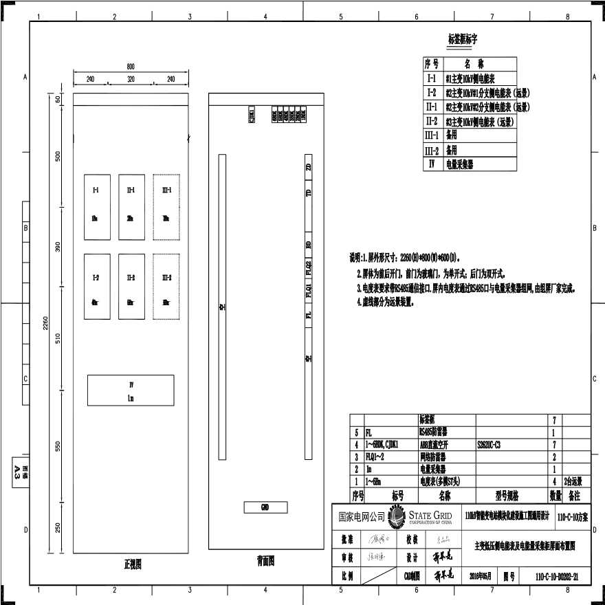 110-C-10-D0202-21集柜屏面布置图.pdf-图一