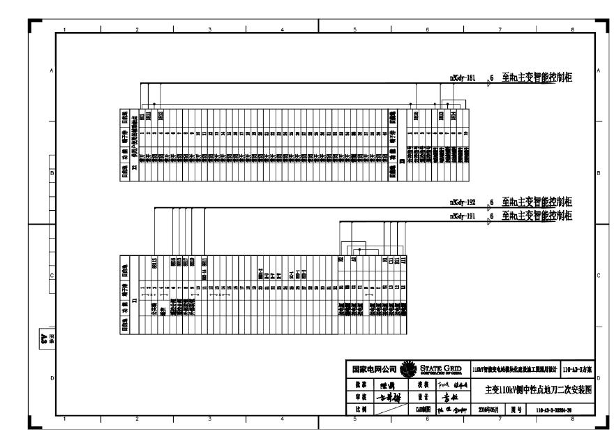 110-A3-3-D0204-39 主变压器110kV侧中性点地刀二次安装图.pdf-图一