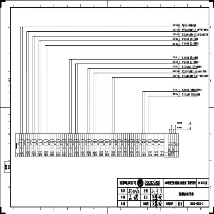 110-A3-2-D0211-12 直流馈线柜2端子排图1.pdf_图1