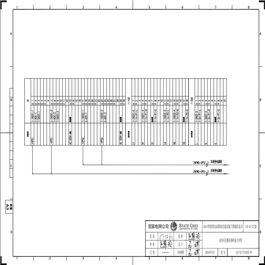 110-A3-2-D0203-09 综合应用服务器柜端子排图.pdf-图一