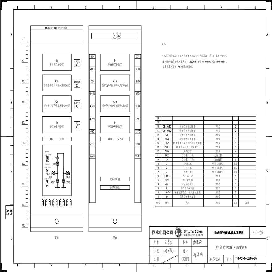110-A2-4-D0206-06 桥1智能控制柜柜面布置图.pdf-图一