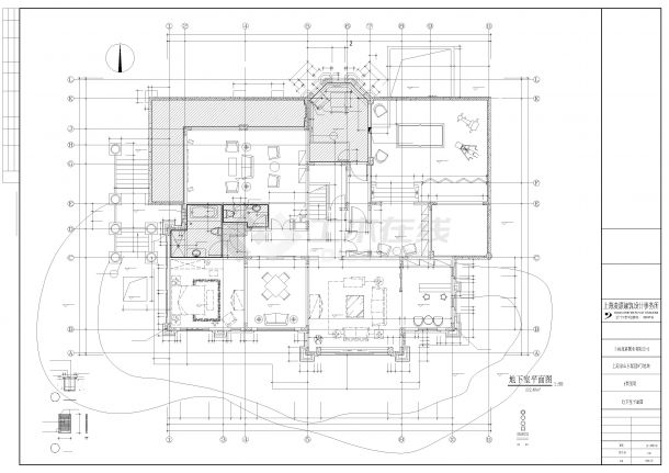 上海某豪华别墅施工CAD图纸-图一