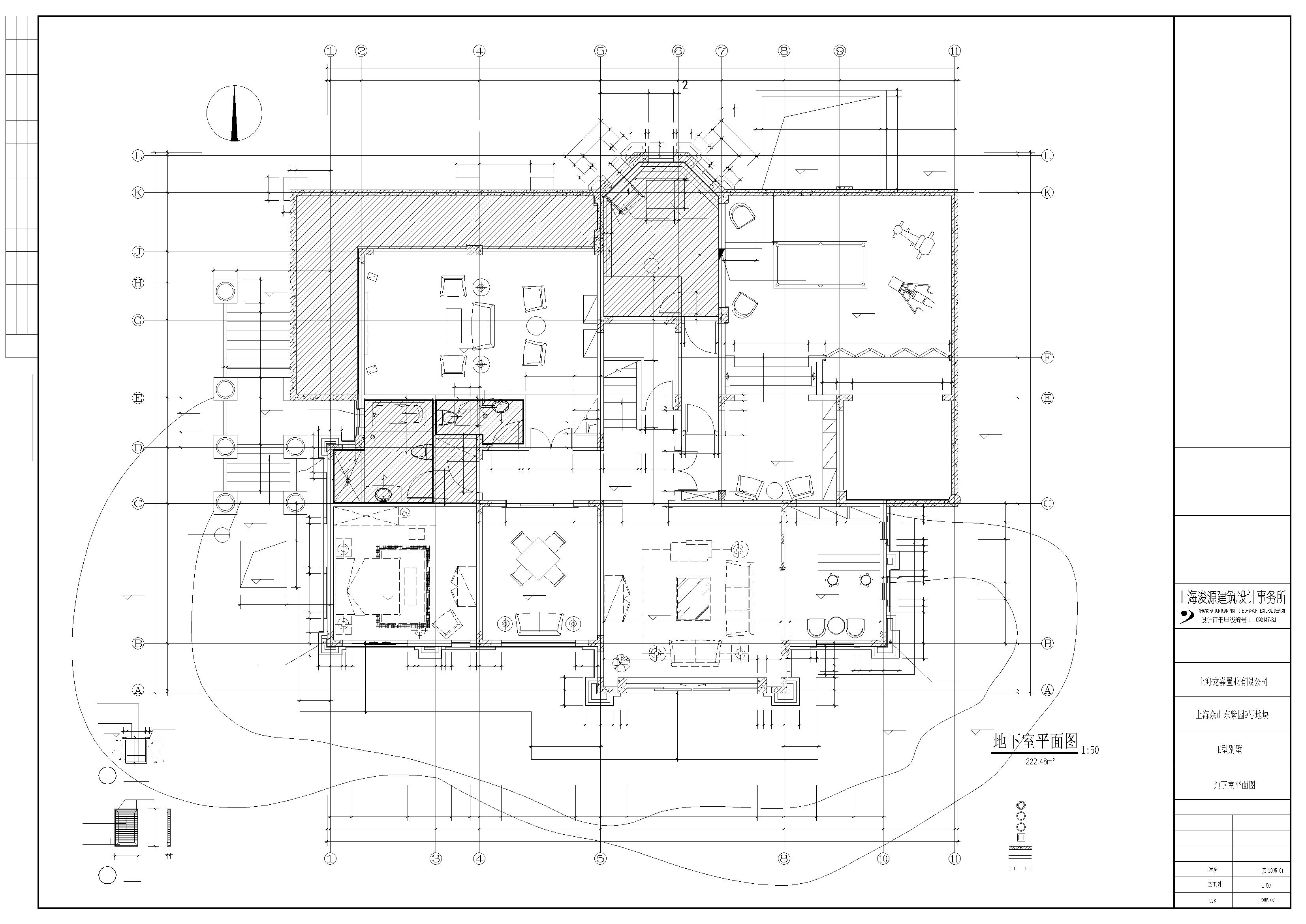 上海某豪华别墅施工CAD图纸