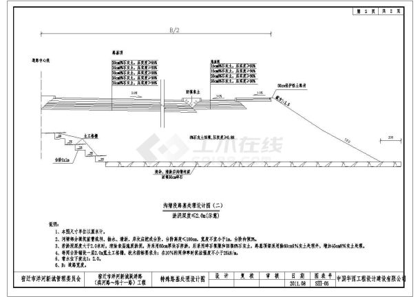 洋河新城跃洋路工程道路施工图-图一